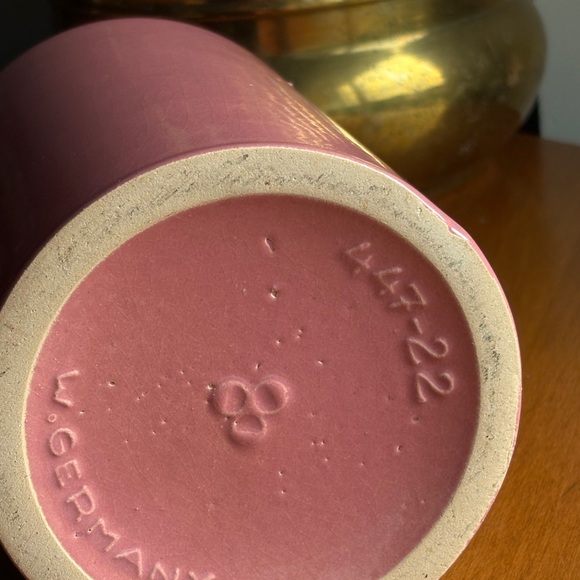 West Germany Pink Ceramic Jug Mid Century Pitcher Vintage Drinkware Retro Bar - Picture 3 of 14